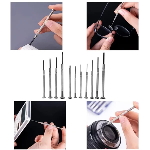 4514bdf291e306ddecd769325626f965.webp 11PCS Mini Precision Screwdriver Set Red Box Heavy Duty Repair Tool Kit for Electronics Phones Watches Computers Toys Ready Stock Malaysia