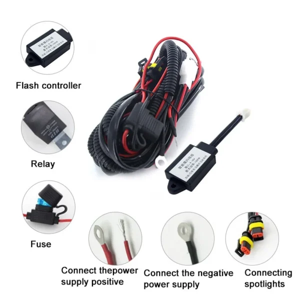 8f4db66b37156eb75beb8af10cc19e9e.webp Motorcycle LED Headlight 12000LM Super Bright Moto Spotlight Waterproof Fog Light Bulb with Flash Controller Universal Motorbike LED Lamp High Power Ready Stock Malaysia