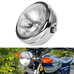 6.5 Inch Universal Cafe Racer Round Motorcycle LED Headlight Head Lamp 6.5” Distance Light High Brightness Retro Style Refit Headlamp Durable Waterproof Ready Stock Malaysia