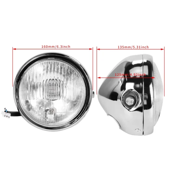 my-11134207-7rasg-m7ub19zx71l935.webp 6.5 Inch Universal Cafe Racer Round Motorcycle LED Headlight Head Lamp 6.5” Distance Light High Brightness Retro Style Refit Headlamp Durable Waterproof Ready Stock Malaysia