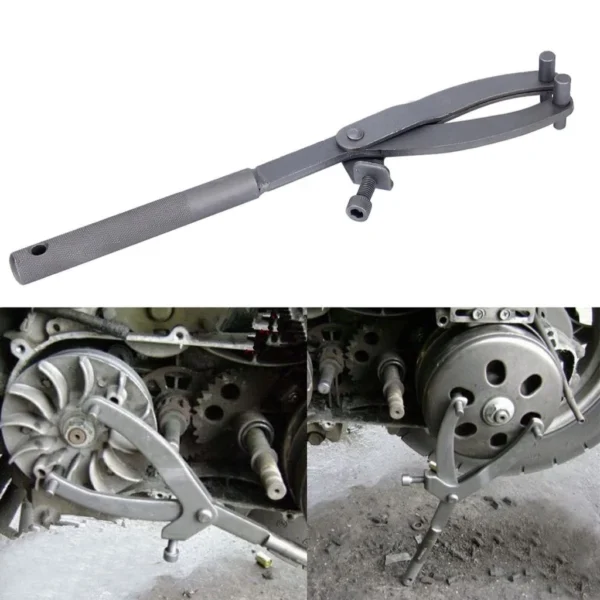 sg-11134201-23010-xwfq9ryx7cmv54.webp Universal Motorcycle Pulley Holder Spanner Heavy Duty Clutch Flywheel Sprocket Removal Tool Adjustable Repair Tool for Motorcycle Engine Maintenance Ready Stock Malaysia