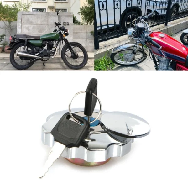 sg-11134201-7r9b5-llq92gp75qs0ba.webp Moon3 Motorcycle Gas Tank Cover Lock Set Fuel Cap CG125 Fuel Tank Cap Lock Replacement Durable Metal Petrol Cover Anti-Theft Gas Tank Lock Ready Stock Malaysia