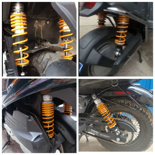 Universal Motorcycle Rear Shock Absorber Adjustable 320mm 340mm 360mm Heavy Duty Suspension Damping Rear Shock Absorber Upgrade Replacement Motorcycle Suspension System Ready Stock Malaysia