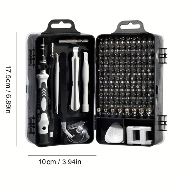 115-in-1 Magnetic Screwdriver Set Precision Repair Tool Kit with Multifunctional Bits
