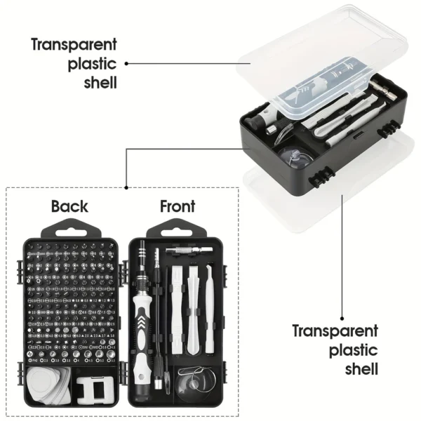 115-in-1 Magnetic Screwdriver Set Precision Repair Tool Kit with Multifunctional Bits