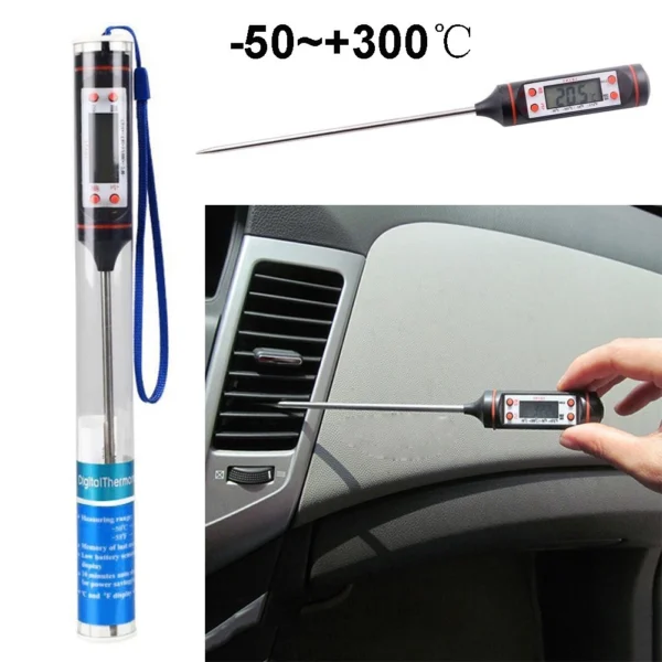 Auto Car Air Conditioning Outlet LCD Digital Thermometer Gauge Temperature Meter Vent Clip On Digital Car Interior Temperature Monitor Tool Ready Stock Malaysia